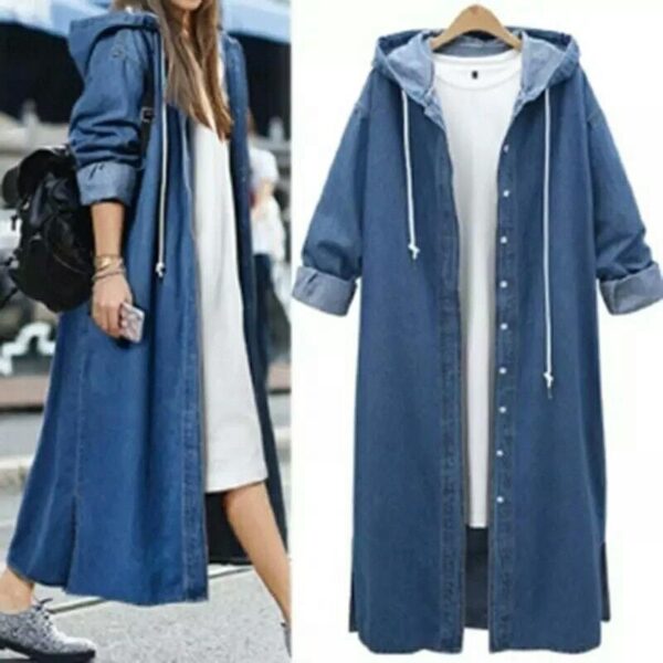 Denim Ladies Blue Hoodie.