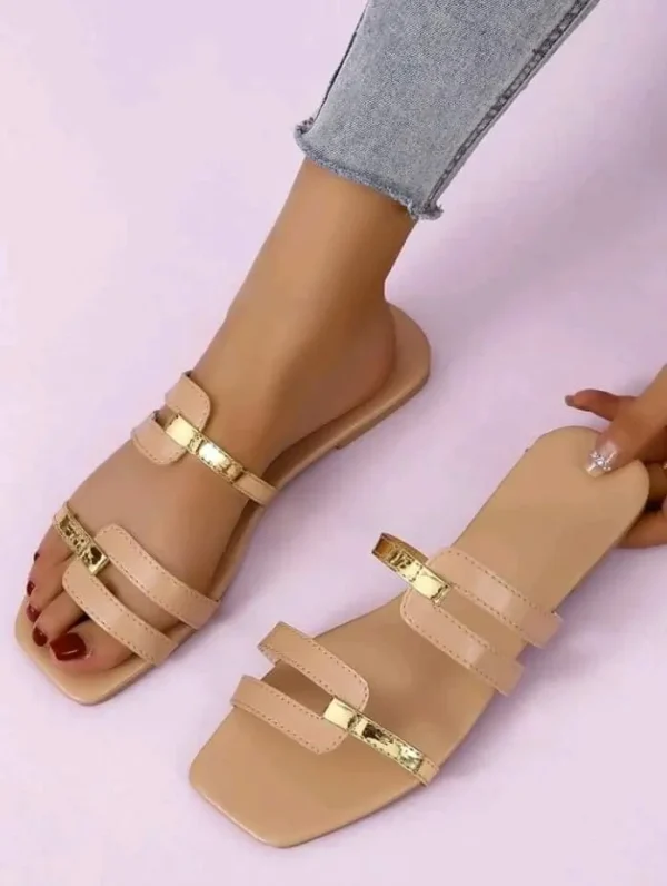 "Sunny Peep-Toe Fun: Flat Sandals"