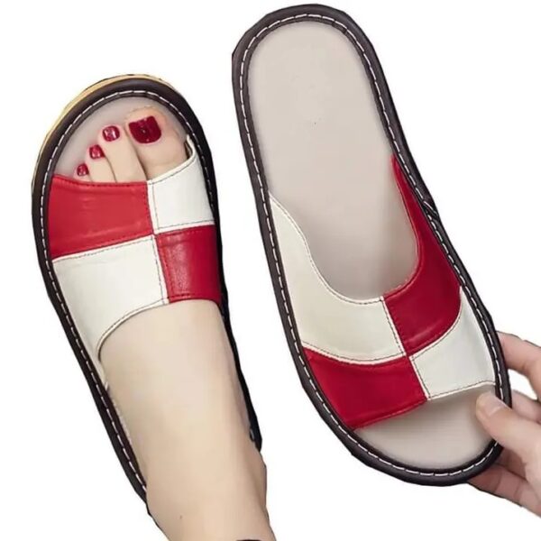 "Ruby Chase: Red Wedge Sandal"