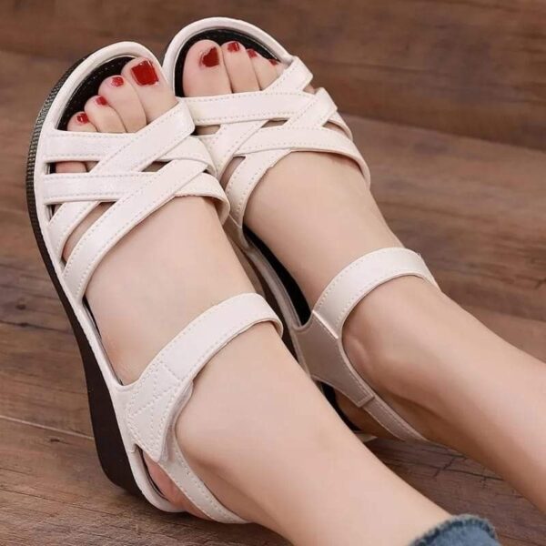 Off-White Striped Heel Sandals